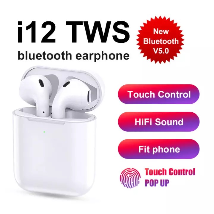 Original i7s i12 Double Wireless Bluetooth Earphones Top Quality